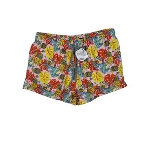 Boardies Apparel Womens‎ Tropical Pineapple Monstera Pink Swim Shorts Large NEW